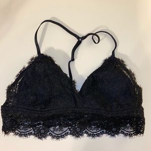 aerie lace bralette black - size small- never worn